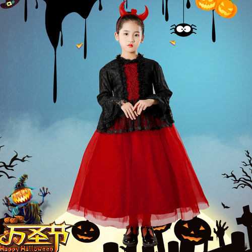 万圣节cosplay吸血鬼角色扮演儿童女巫表演化妆舞会女童演出服装