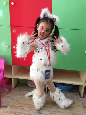 六一猫咪动物儿童演出服