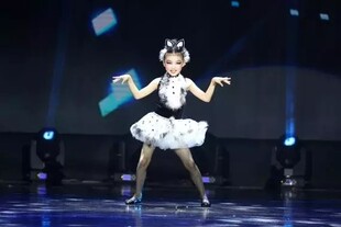 儿童动物小猫演出服女童波斯猫学猫叫舞台表演服幼儿可爱花猫舞蹈