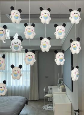 帕恰狗公仔门帘毛绒日系ins风挂饰可爱儿童房装饰卧室挂帘免打孔