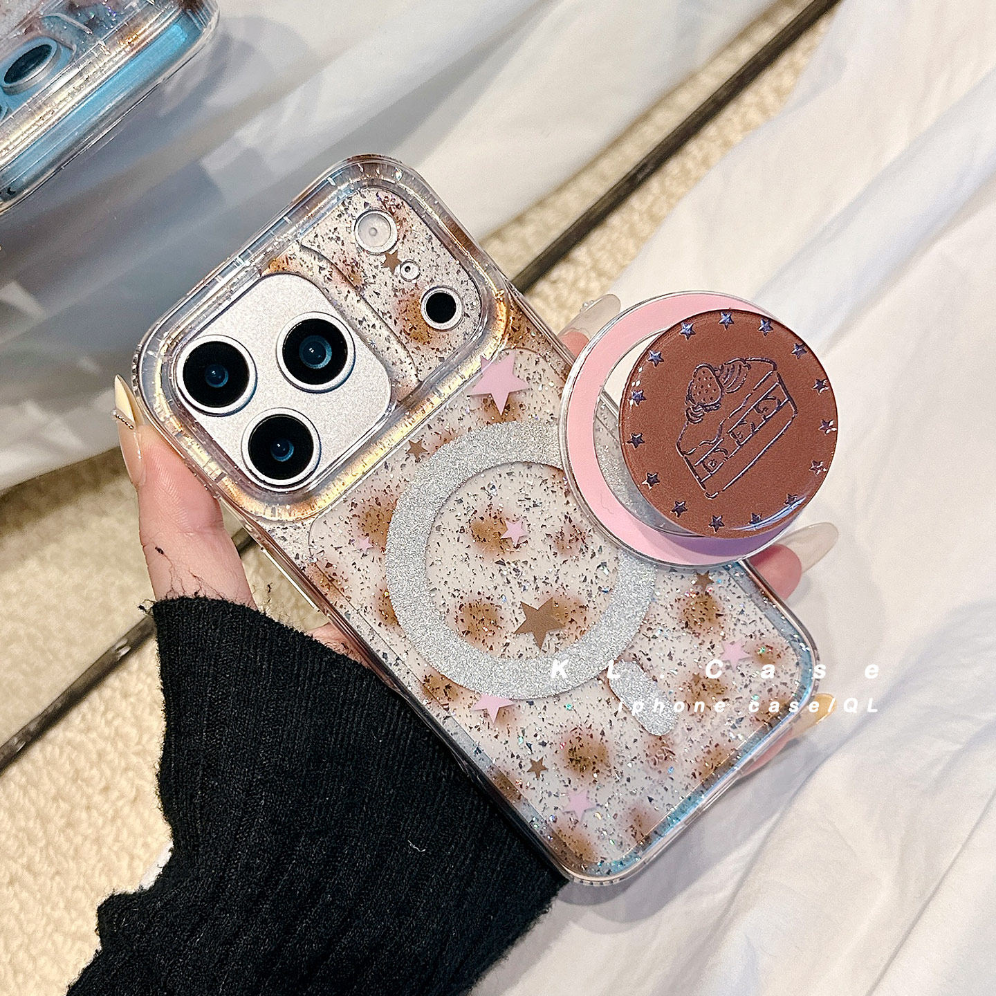 金箔闪粉鹿斑星星适用苹果17手机壳iPhone17promax新款16防摔保护套15硅胶14全包13小众高级感带磁吸支架女软,3C数码配件,手机保护套/壳,淘宝优惠券,粉丝福利购,淘宝优惠卷