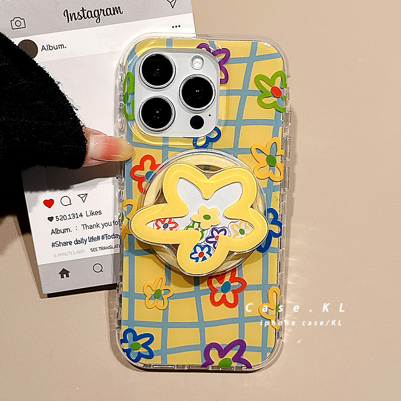 壳侣适用苹果16手机壳iPhone16保护套13/15新款14硅胶16promax全包防摔小众高级感简约花朵带磁吸支架软壳女p