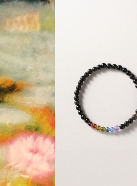 【普陀山祝福】黑曜石水晶手串