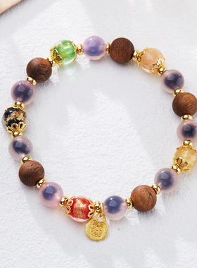 雍和香灰琉璃沉香串珠小众手串