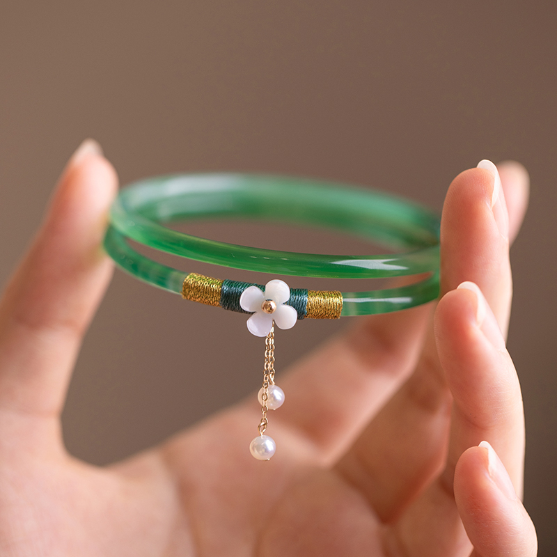 天然玛瑙玉髓叮当镯闺蜜情侣礼物