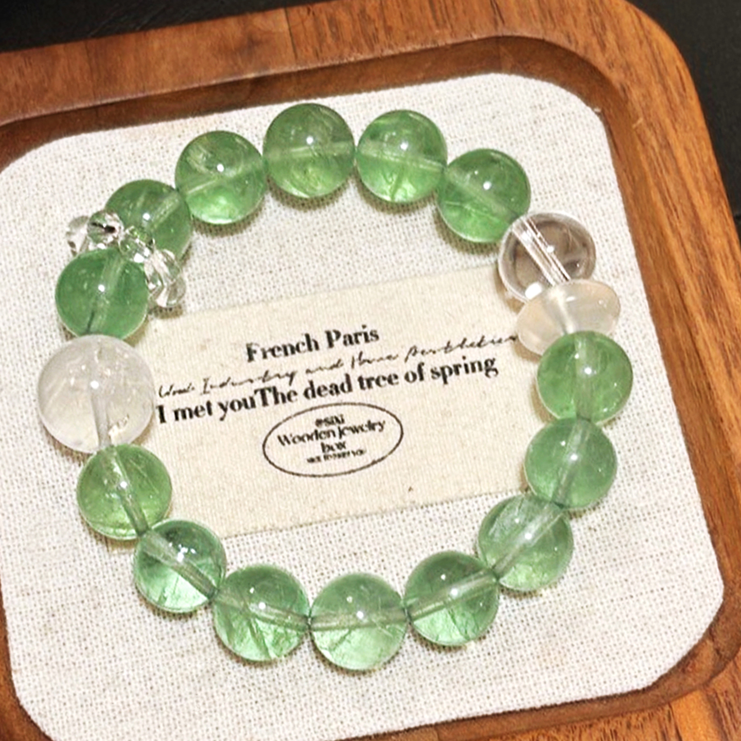 绿莹石水晶高级感轻奢手串