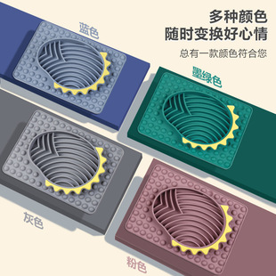 恐龙头慢食垫互动按压泡泡宠物餐盘硅胶防溢出吸盘防滑猫狗缓食垫