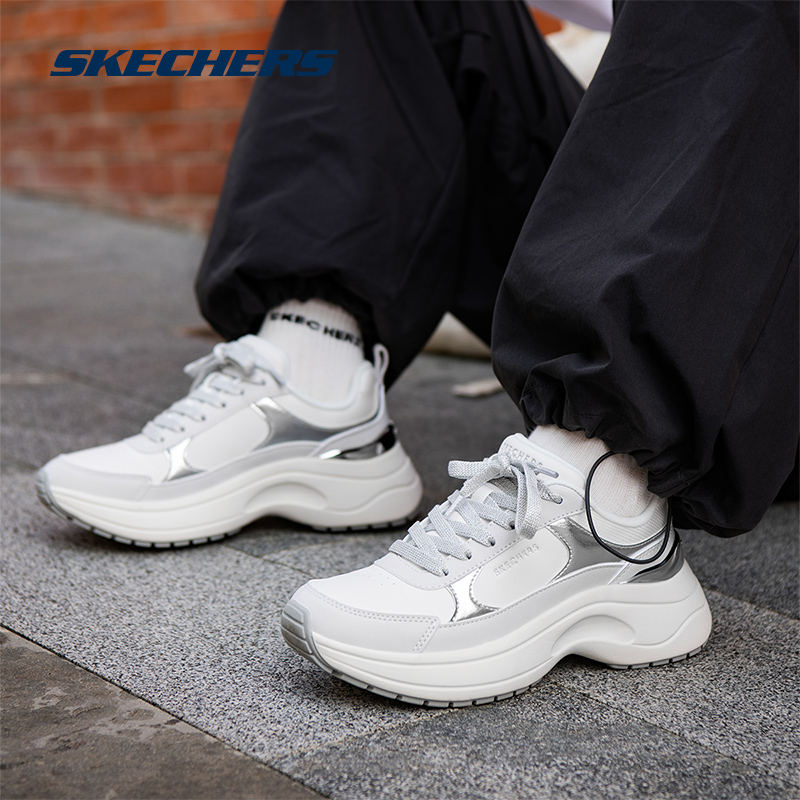 斯凯奇女鞋厚底增高休闲运动鞋