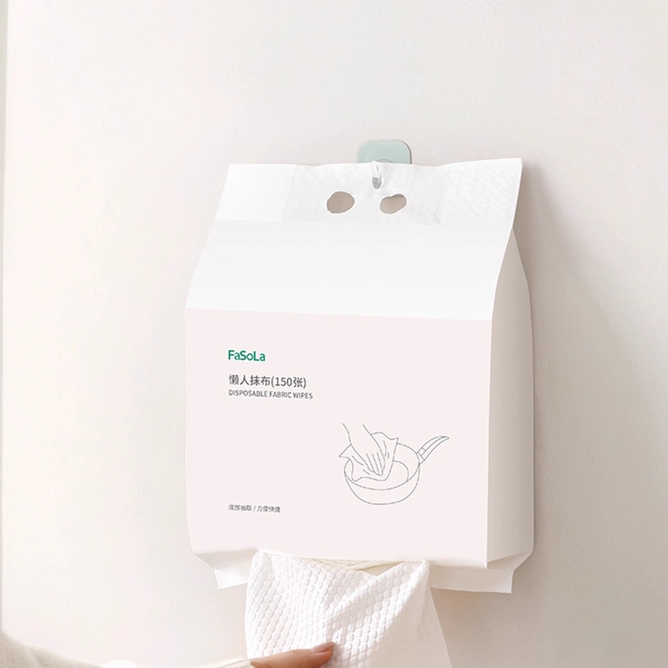 日本进口厨房懒人抹布一次性洗碗布干湿两用加厚抽取式清洁去油