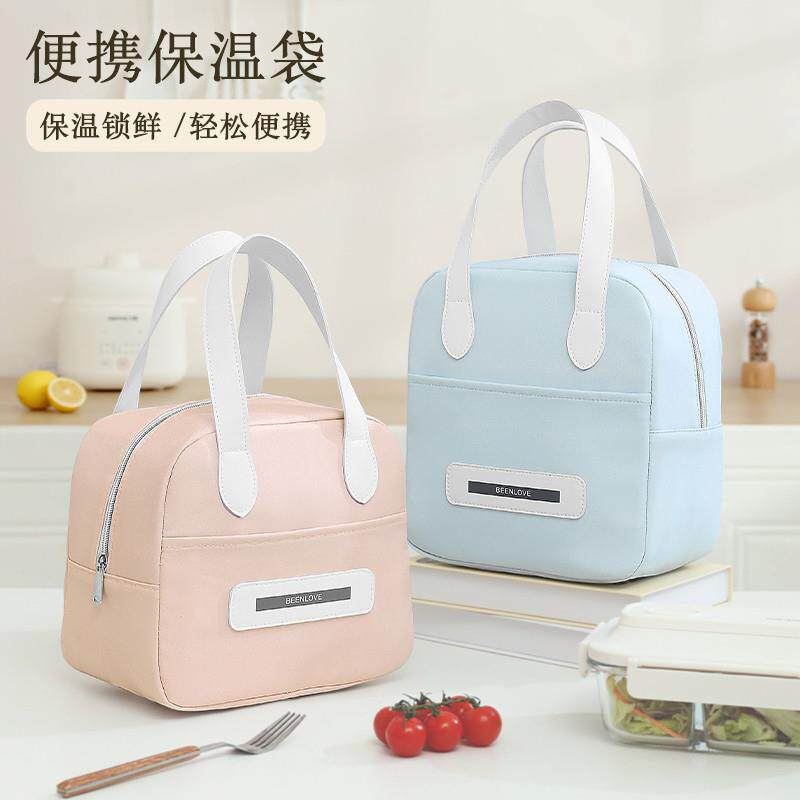 日本手提便当包上班学生带饭饭盒袋大容量保温袋可爱保冷冰包加厚
