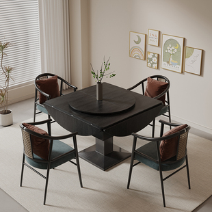 黑色可折叠麻将机变餐桌桌面板盖板正方形圆形家用通用临时