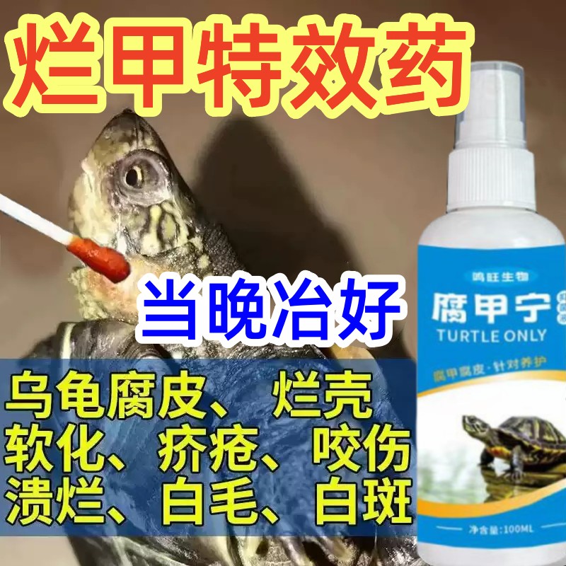 乌龟腐皮腐甲专用药烂甲软甲龟药乌消毒护龟宝乌龟壳腐烂出血喷剂