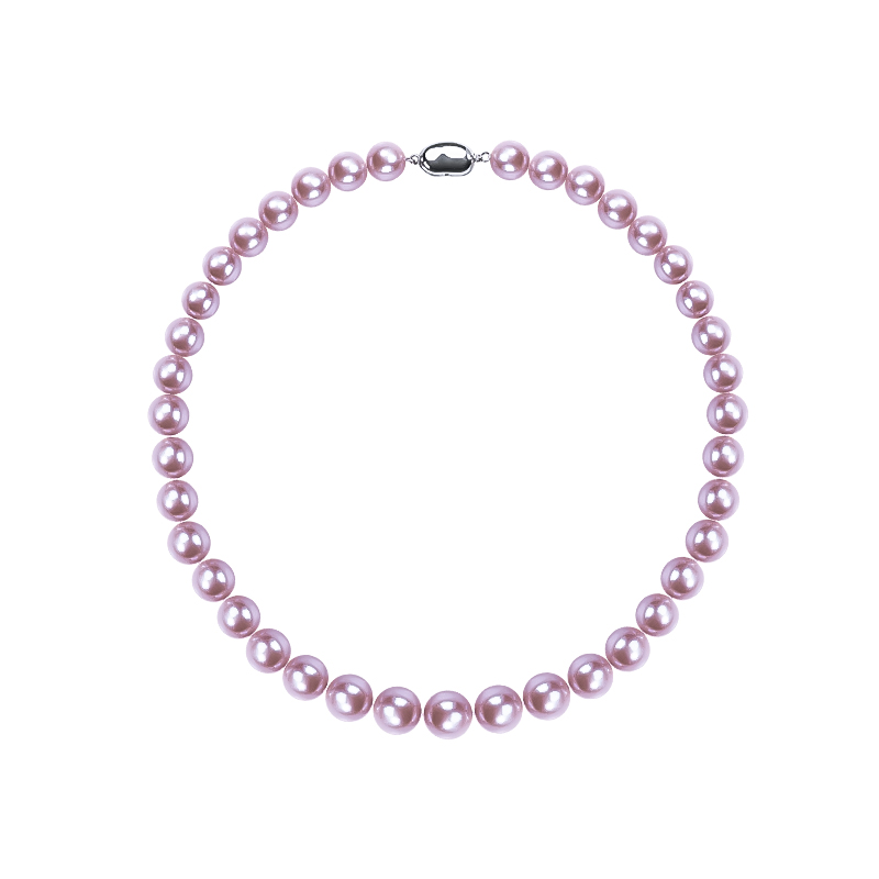 【爱迪生专场】爱迪生珍珠银S925紫色珍珠项链10-13mm