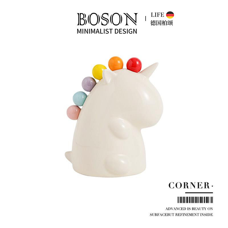 BOSON·Corner·水果叉套装不锈钢可爱陶瓷叉罐蛋糕水果签 | 萌角