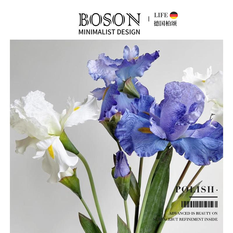 BOSON·Polish·彷真花鸢尾花假花永生花干 干燥花花艺家居摆饰 |
