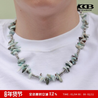 CHICHABOOM天然石钛钢珠串珠项链