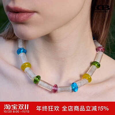CHICHABOOM彩色冰糖水晶琉璃项链