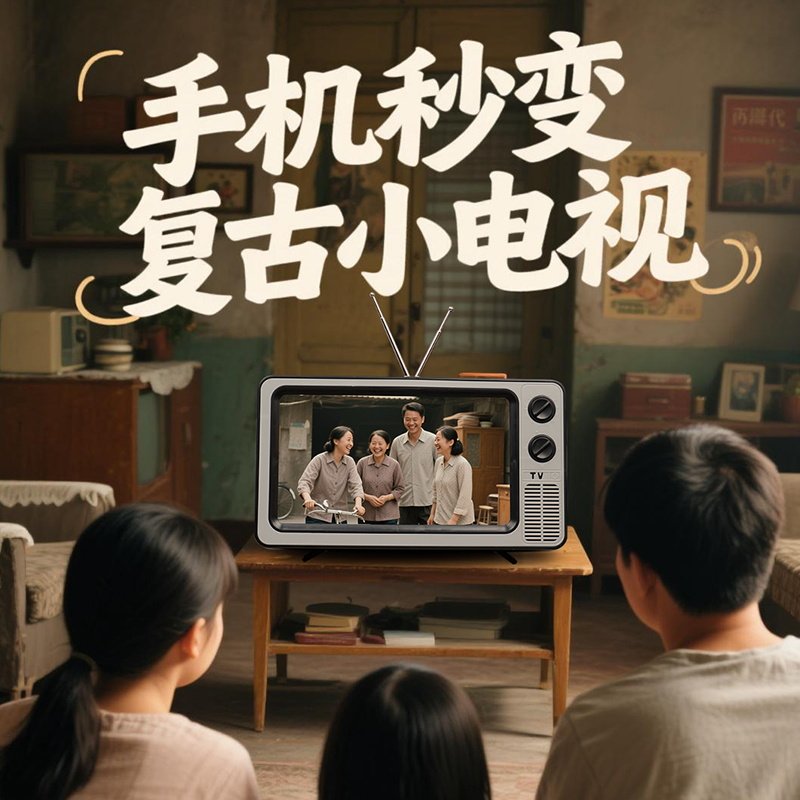 拜斯特12寸高清复古创意电视摆件手机屏幕放大器看电视追剧