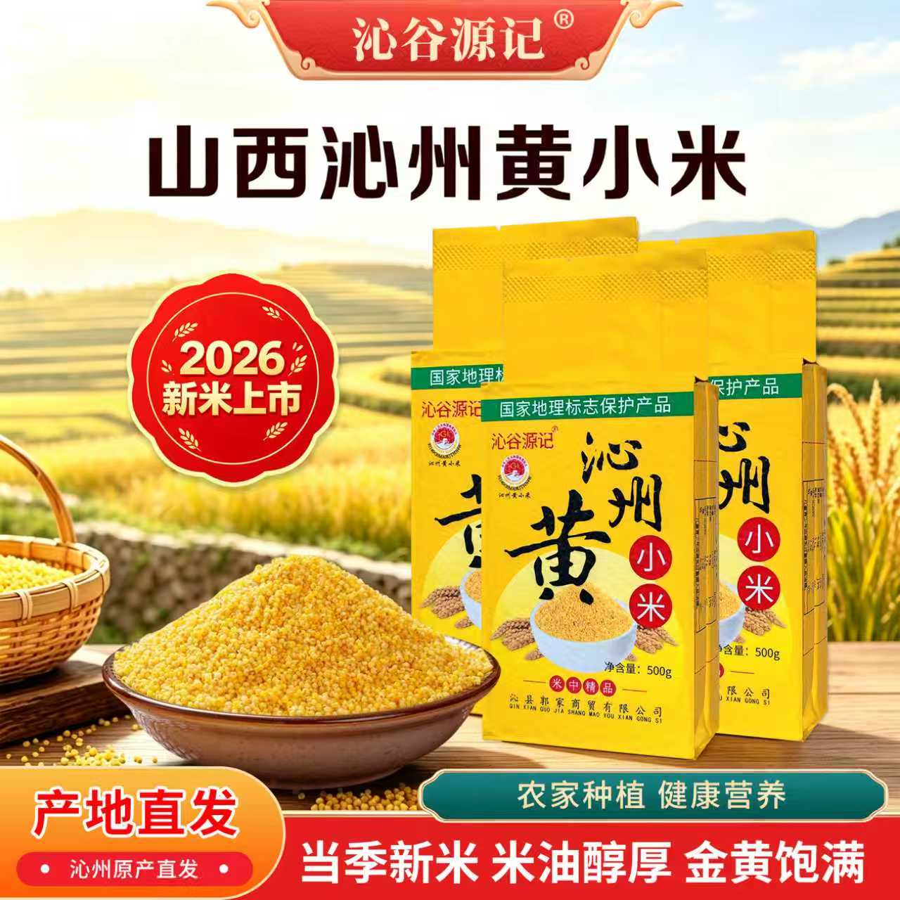 山西特产沁州黄小米真空包装