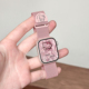 适用苹果手表KT猫金属半圆磁吸S11 10表带applewatch8 6米兰尼斯不锈钢iWatch创意SE可爱透气ultra腕带夏女