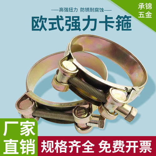 欧式强力卡箍加厚镀锌油管