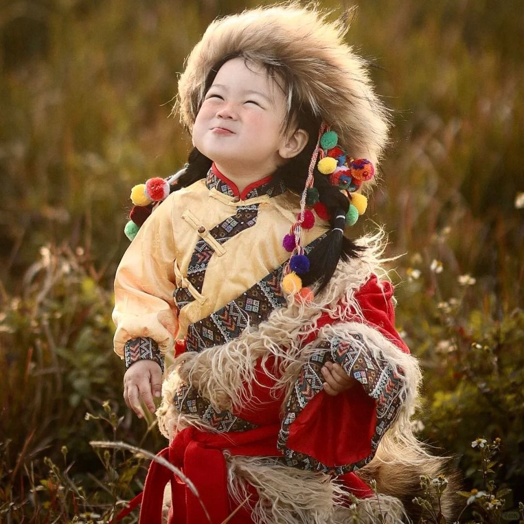 藏布拉儿童新款藏袍藏式民族风