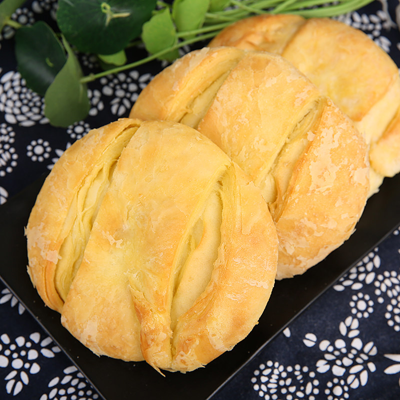 内蒙特产包邮呼市胡麻油酥奶香味咸圆焙子干货月饼特价千层饼糕点