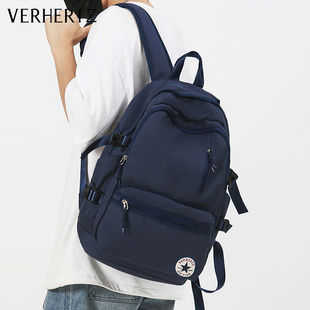 大容量休闲百搭旅行电脑背包女大学生初中高中女生书包 双肩包男士