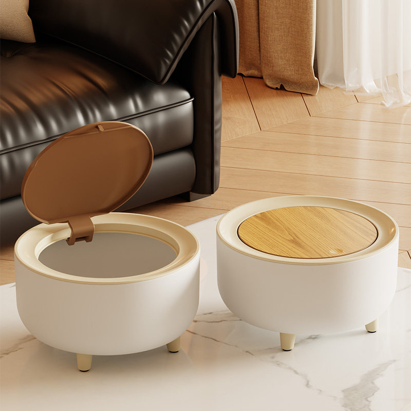 桌面垃圾桶按压式简约带盖厨房餐桌茶几迷你收纳桶新中式复古纸篓,家庭/个人清洁工具,垃圾桶,淘宝优惠券,粉丝福利购,淘宝优惠卷