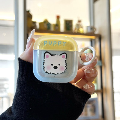 卡通西高地适用华为se4/5i/6i苹果无线蓝牙耳机壳airpods4新款AirPods Pro3耳机套女防摔2代情侣保护套软壳