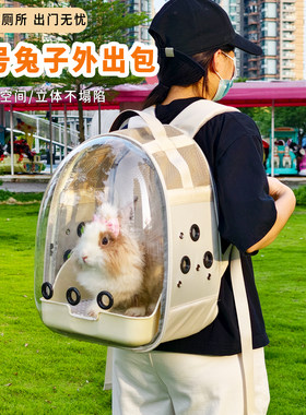 兔子外带包大容量透明透气防应激