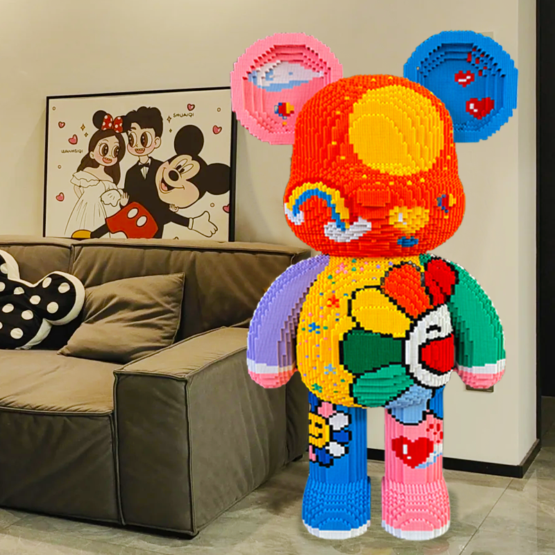 乐积木高颜值巨大一米太阳花暴力熊摆件大号兼容积木diy拼装玩具,玩具/童车/益智/积木/模型,积木人,淘宝优惠券,粉丝福利购,淘宝优惠卷