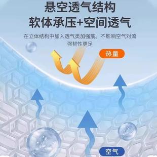 冰垫办公室 久坐凝胶坐垫硅胶椅子垫通风汽车座垫蜂窝透气凉垫夏季