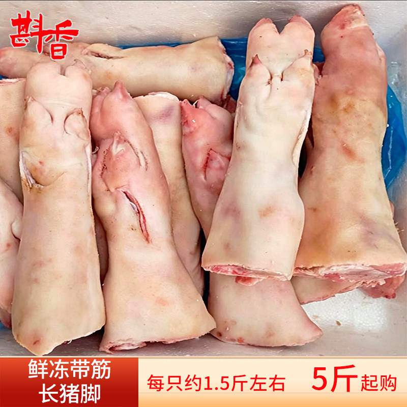 新鲜带筋长猪脚5-20斤整箱商用批发生猪蹄冷冻猪手生鲜食材图片