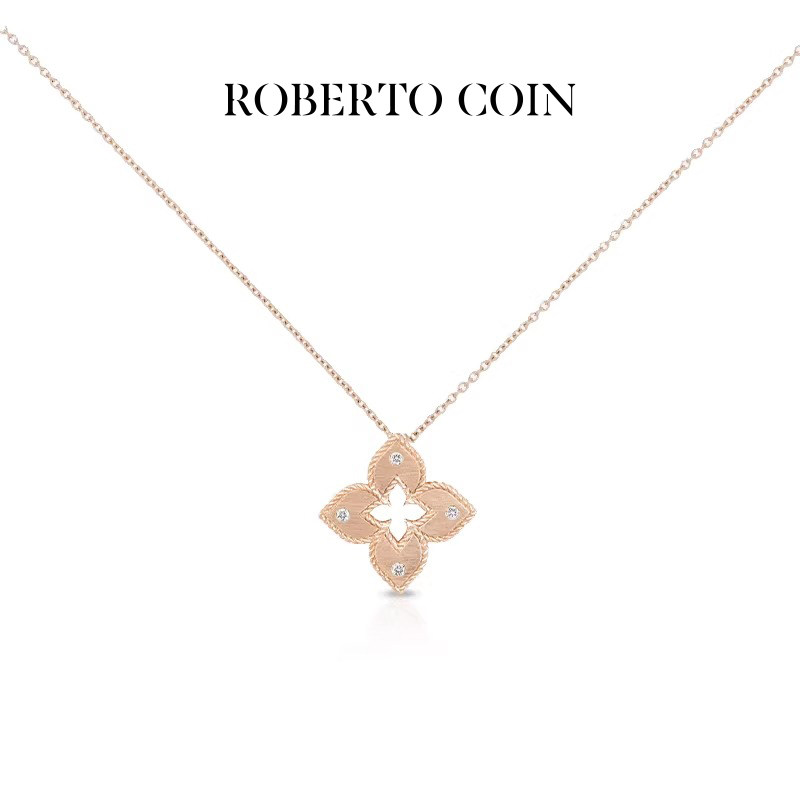 ROBERTO COIN/珂瑛VENETIAN PRINCESS大号拉丝钻石项链