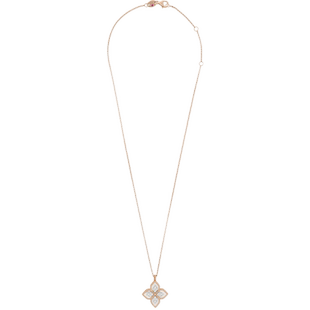 【节日礼物】ROBERTO COIN/珂瑛PRINCESS FLOWER 白母贝钻石项链