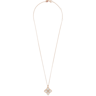 【节日礼物】ROBERTO COIN/珂瑛PRINCESS FLOWER 白母贝钻石项链