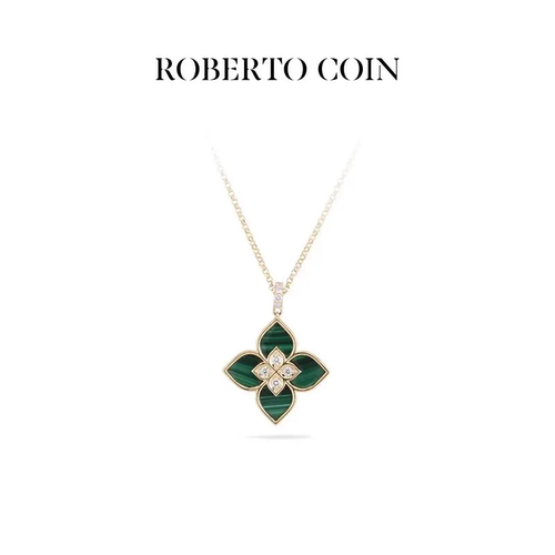 【24期免息】ROBERTO COIN/珂瑛VENETIAN PRINCESS孔雀石钻石项链