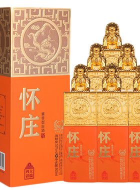 贵州怀庄四大祥瑞酱香型白酒53度500ML*6瓶高度酒带礼袋 纯粮食酒