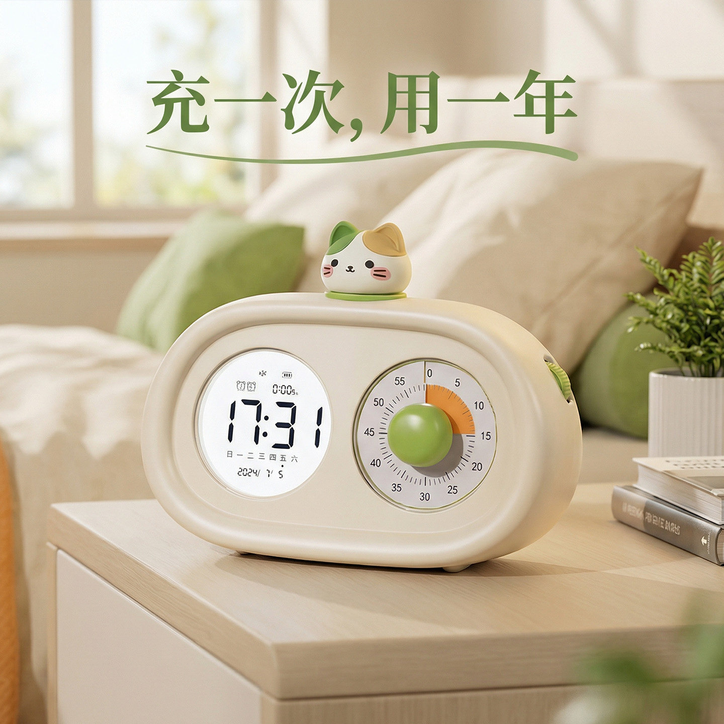 智能电子可视化计时器学习闹钟迷你桌面小台表学生时间管理宿舍