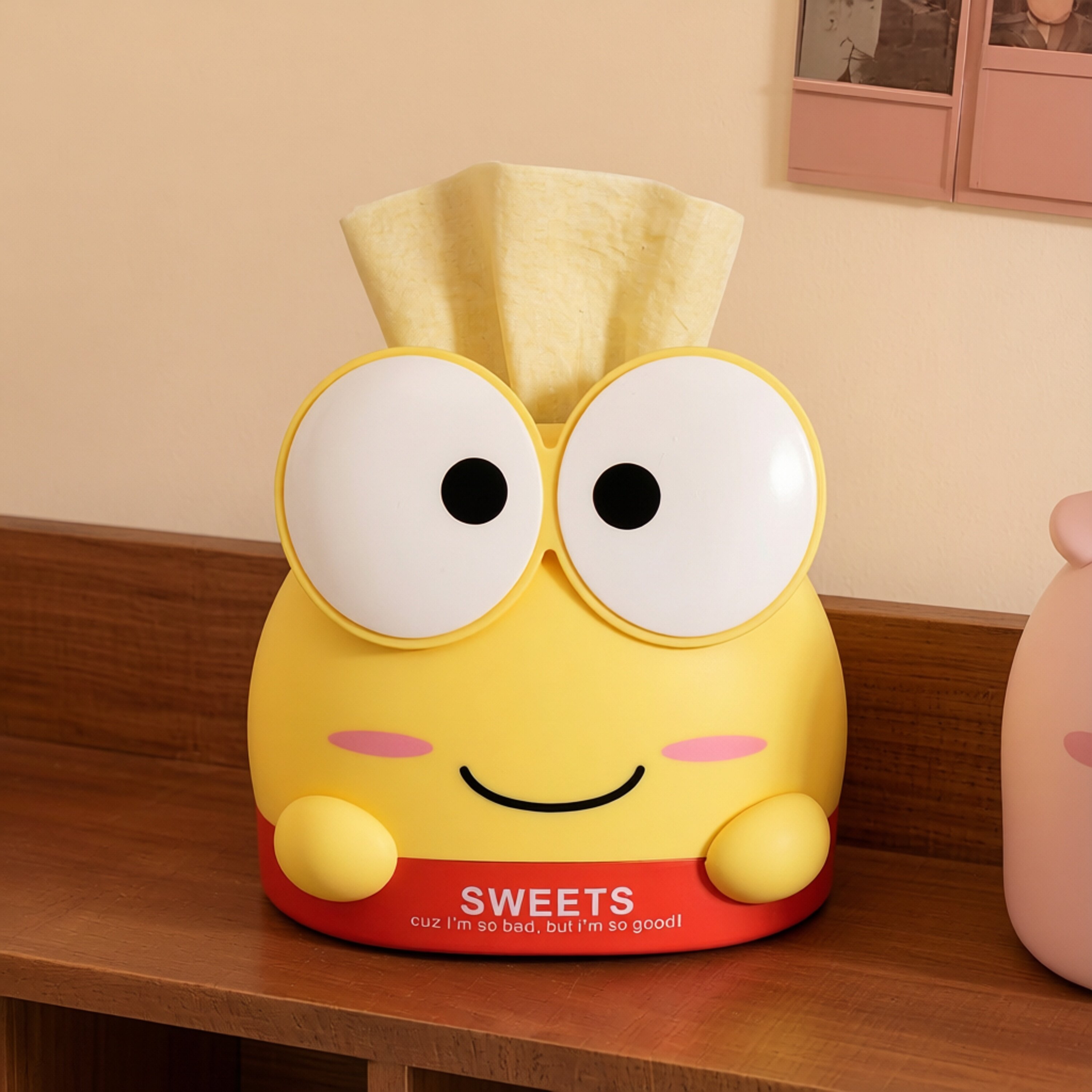 新款可爱卡通青蛙纸巾盒大眼睛萌系居家桌面抽纸盒创意装饰摆件