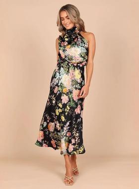 skirt light mature long halter dress temperament Womens