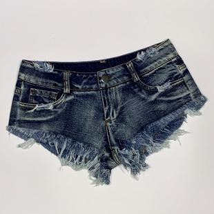 pants blue denim shorts low hot cotton sexy pants pants