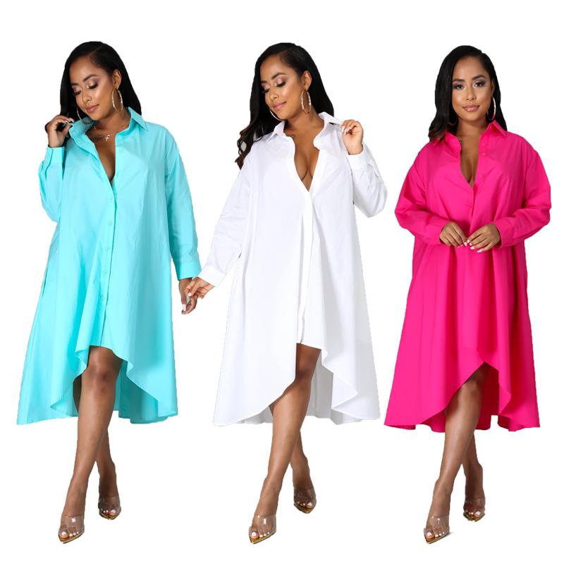 color size white shirt slightly girl long solid womens fat