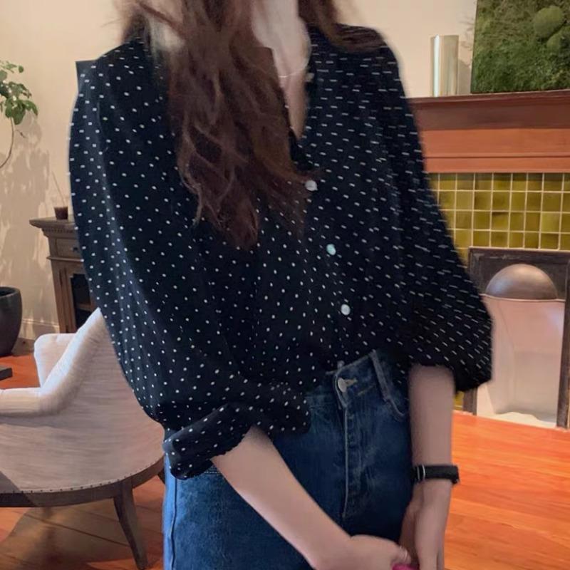 chemise streetwear chic korean blouses ladies button-up