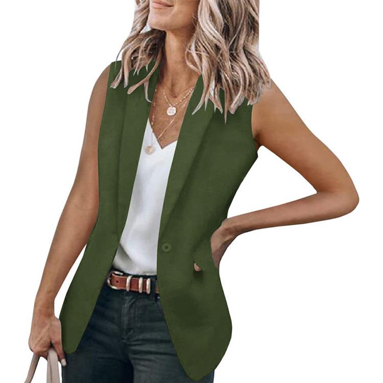 clothing womens cardigan loose collar suit color solid