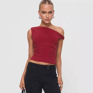clothes ruched aesthetic shirt sleeveless streetwear