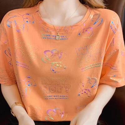 summer xl tees leisure size large cotton printing tops