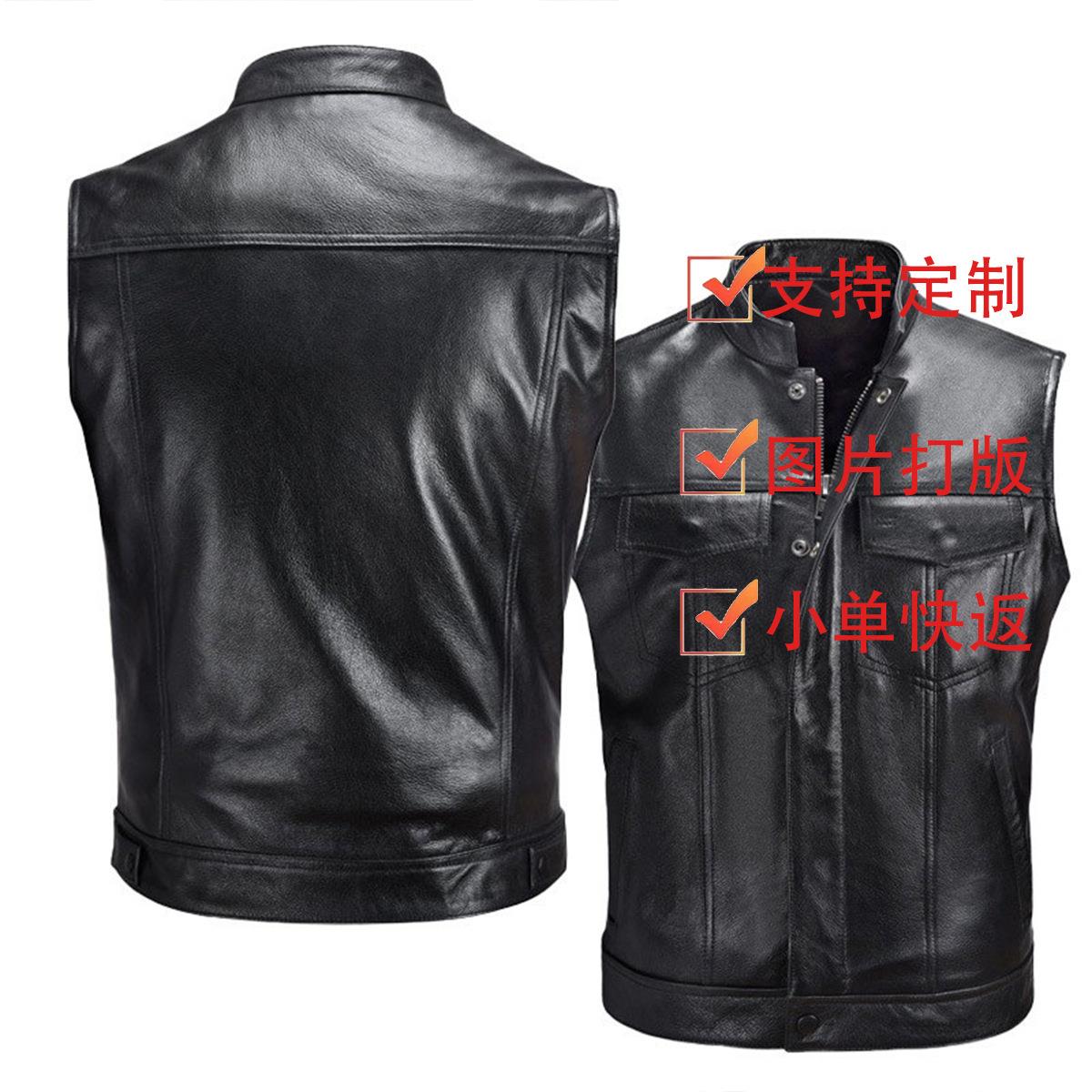Vest vest outstanding zipper button motorcycle casual
