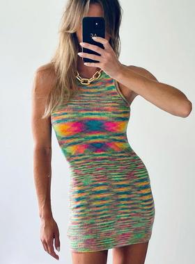 fashion vintage top tank neck blue shoulder off summer